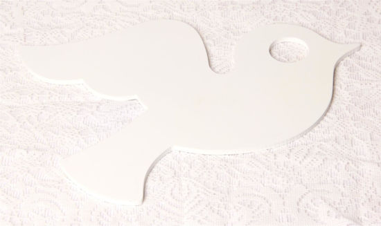 Afbeelding van Decoratief vogeltje wit