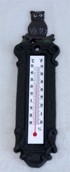 Afbeeldingen van Gietijzeren buiten thermometer