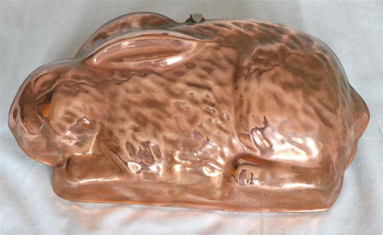 Afbeelding van Koperen puddingvorm konijn