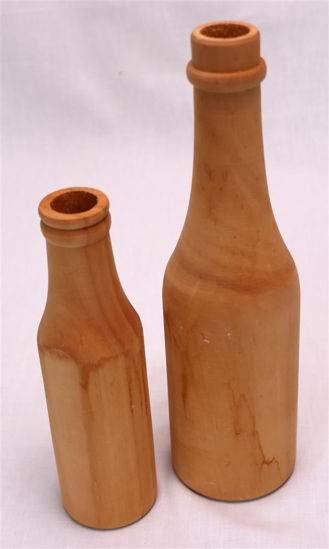 Afbeelding van Set houten flessen