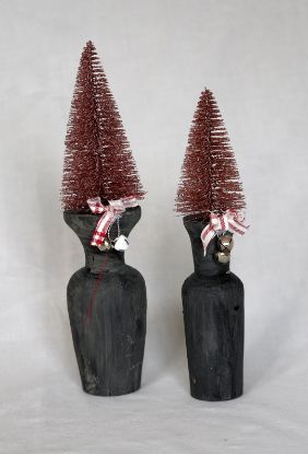 Afbeeldingen van Kerstboompje op houten flesje